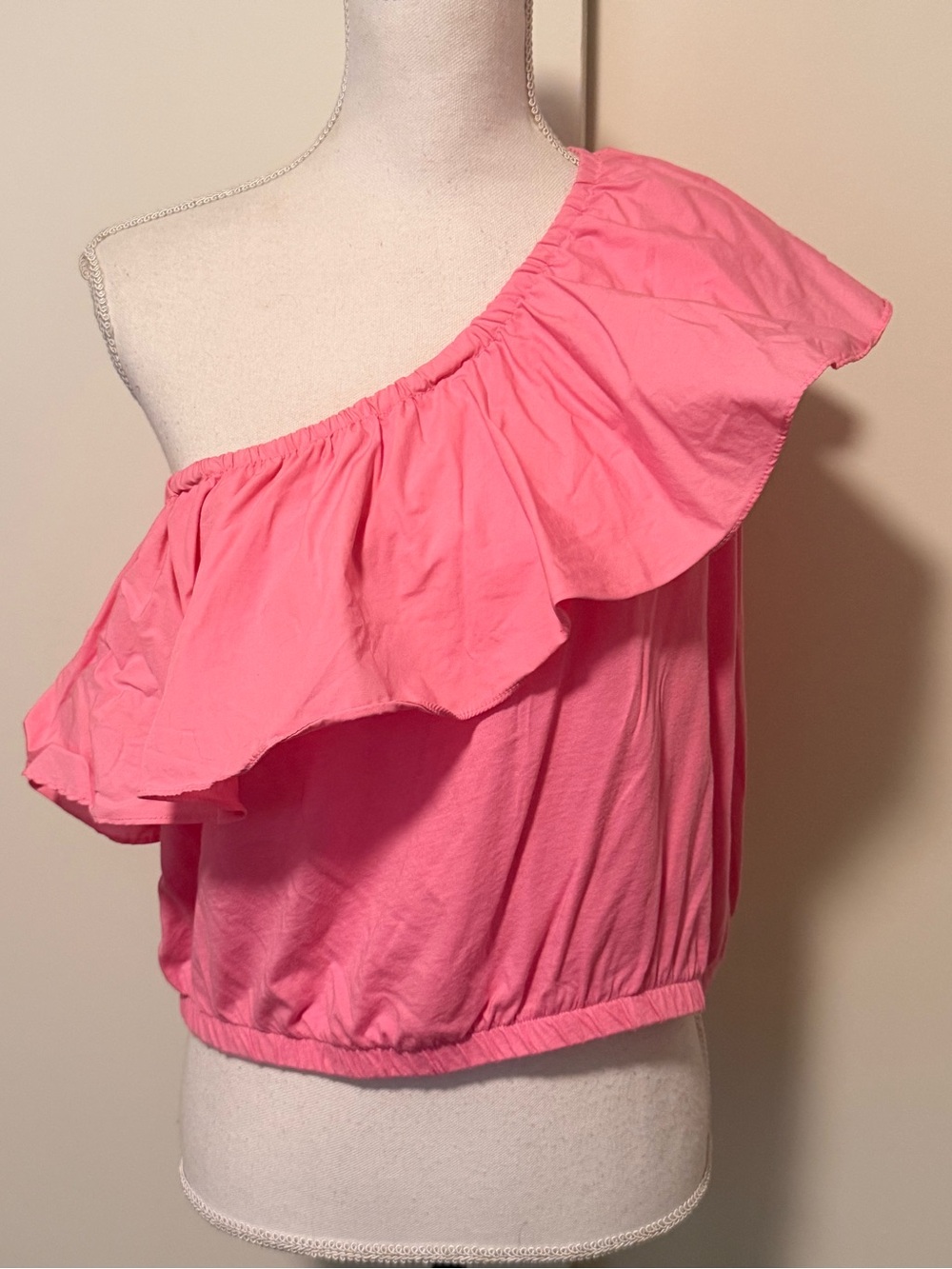 A new day pink one shoulder blouse size M